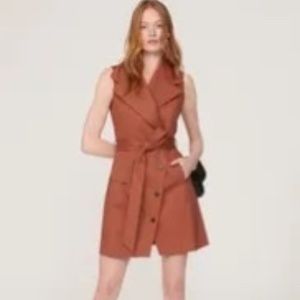 COPY - Toccin X RTR Brown Trench Wrap Dress sz. 12 $425 Flaw/Stains